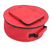 Red 13 14 Inch Snare Drum Carry Bag with Pocket | Oxford Cloth Construction, Handle and Zipper Design, Fits Sticks, Practice Pad, Home Storage and Travel