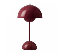 (Red, 19*30CM) Danish Designer Flowerpot Portable Table Lamp Vp9 Table Lampcharging Model