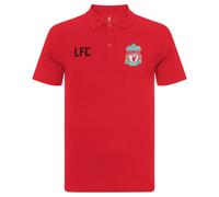 (Red, 2-3 Years) Liverpool FC Official Football Gift Boys Crest Polo Shirt
