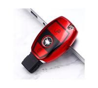 (red) 2 Buttons Soft TPU Car Key Case Cover Shell for Mercedes Benz W203 W204