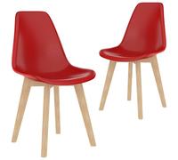 (red, 2 pcs) vidaXL Dining Chairs Dinner Room Seat Resturant Kitchen Chair Dinner Chair