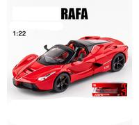 (red, 20.8x9.5x4.8cm) 1/22 Scale RAFA Car Model Pull Back Car with Sound and Light for Kids Boy Girl, Vehicles Diecast Cars Model