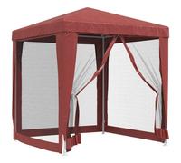 (Red, 200 x 200 x 240 cm (L x W x H)) vidaXL Party Tent with Mesh Sidewalls Canopy Gazebo Multi Colours Multi Sizes