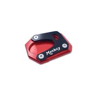 (Red) 2022 Motorcycle CNC Kickstand Foot Side Stand Extension Pad Support Plate