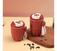 (Red, 260ml) 304 Stainless Steel Mini Coffee Mug High-Performance Vacuum Insulated Coffee Cup for Office & Travel