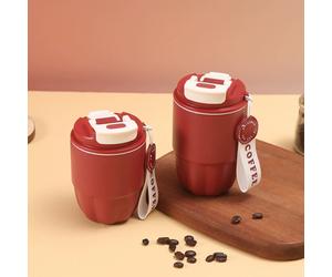 (Red, 260ml) 304 Stainless Steel Mini Coffee Mug High-Performance Vacuum Insulated Coffee Cup for Office & Travel