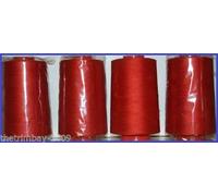 Red 29 Overlocking Sewing Machine Polyester Thread Four 5000 Yards Cones