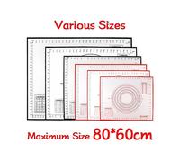 (Red, 29x26cm) Oversize 80/70/60cm Silicone Baking Mat Rolling Kneading Pad Pastry Tools Crepes Pizza Dough Non-stick Silicone Mat For Kitchen