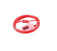 (Red) 2M Anti-theft 4 Digits Code Bicycle Cable Lock for Motorcycle MTB Road Bike