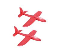 (red) 2X,48Cm Hand Throw Lighting Up Flying Glider Plane Glow In The Dark Toys