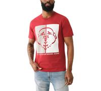 (Red, 2XL) True Religion 108323 Mens Graphic T Shirts Summer Tee