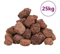 (red, 3-5 cm (25 kg)) vidaXL Volcanic Rocks Lava Accent Rocks Aquarium Base Lava Stones Beads 25 kg