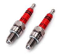 Red 3 Electrode Spark Plug A7TC for Fast Cold Start, High Performance Ignition Spark Plugs Pack of 2 for 50cc 110cc 125cc 150cc GY6 Engine ATV Scooter Dirt Bike Pit Bike Go Kart Motorbike