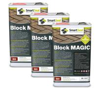 (Red, 3 x 5 Litres) Smartseal Block Magic - Re-Colouring Block Paving Sealer. Superior to Concrete Paint, Transform Old Driveways - Easy to Apply