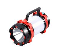 (Red) 3000mAh LED Camping Light 3 Modes Flashlight USB Rechargeable Outdoor Emergency Lamp