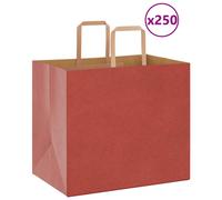 (red, 32 x 22 x 28 cm/ 250 pcs) vidaXL Paper Bags 250 pcs with Handles White 21x11x28 cm Paper Grocery Bag