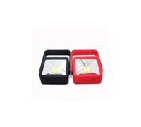 (Red) 3W Portable COB Hook Magnetic Work Hand Light Waterproof Outdoor for Camping Fishing Hiking