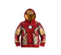 (Red, 4-5Years) Kids Boys Superhero Sweatshirt Hooded Coat Jackets
