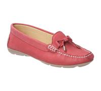 (Red, 4 (Adults')) Hush Puppies Maggie Leather Women's Red Loafers