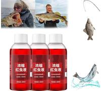 Red 40 Fishing Liquid,2024 New Red Ink Fishing,Red Worm Scent Fish Attractants for Baits,100ml Strong Fish Attractant High Concentrated Red Worm Liquid,Fish Lures Bait Attractant Enhancer (3PC)