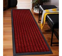 (Red, 40 x 60 cm) Heavy Duty Rubber Mat Hall Hallway Kitchen Runner