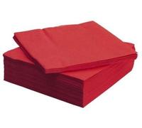 Red 40cm 3ply Dinner Napkins Pack 100