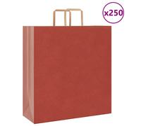 (red, 45 x 17 x 48 cm/ 250 pcs) vidaXL Paper Bags 250 pcs with Handles White 21x11x28 cm Paper Grocery Bag