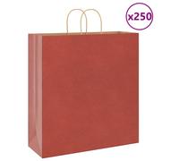 (red, 45 x 17 x 48 cm) vidaXL Paper Bags 250 pcs with Handles Brown 21x11x36 cm Paper Grocery Bag