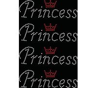 Red 4X Princess Small Crown Iron On Rhinestone Transfer Crystal t-Shirt Applique