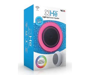 Red 5 H.e Wireless Bluetooth Light Up Shower Speaker Red