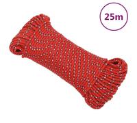 vidaXL Boat Rope - Durable Polypropylene for Sailing, 5mm 150kg, 25m Red