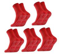(red, 5 pairs) 1/3/5pairs Tourmaline Self-Heating Socks Winter Warm Thermal Health Care Socks Slimming Health Short Sock Magnetic Therapy Sock