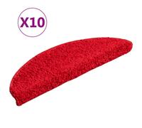 Vidaxl Stair Mats 10 Pcs 56X17X3 Cm Red, Red