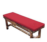 Red 5cm Thick Anti-Slip Garden Bench Cush with Ties & ers - Recle Sofa Cush for Kitchen Shoe Changing Stool Outdoor Seating (100x50cm)