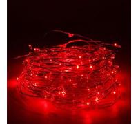 (red, 5M) 2 Pcs Fairy Light New Year LED Christmas Light Waterproof Copper Wire String Light for Wedding Garland Party 1M 2M 3M 5M Curtain Light