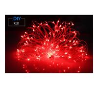 (Red) 5M Battery LED String Fairy Light + Remote Control