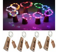 (Red) 5Pcs LED Cork with 10 Lights on a String Bottle Stopper, Lamp, Light, Wedding, Event
