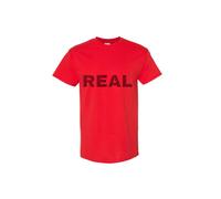 (Red, 5XL) Real Fake Black Text Art Silhouette 3D Art Men T Shirt Tee Top