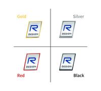 (Red, 6) Auto Metal Sticker Swedish Flag Moose Test Deer Emblem R Design Badge