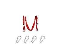 (Red) 6 Handles Aerial Yoga Hammock Flying Swing Anti gravity Pilates Exercises Device