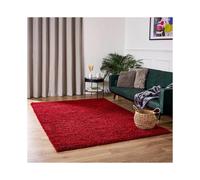 (Red, 60 x 110 cm) EXTRA THICK HEAVY 5CM PILE SOFT SHAGGY RUGS MODERN AREA RUGS BEDROOM HALL RUGS (Dark Grey, 120 x 170cm)