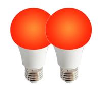 Red (625nm) & Amber (1600K) Light LED Bulbs for Sleep, Blue Light Blocking E27 Bulbs for Melatonin Promoting, LED 7W 60W Equivalent Red Night Light Bulb for Baby Nursery, Sleeping, Reading (2 Pack)