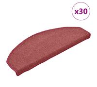 (red, 65 x 24 x 4 cm/ 30 pcs) vidaXL Carpet Stair Treads Dark Green Stair Step Rug Protection Home Decor