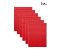 (red) 6pcs 15*20cm Color Beeswax Sheet Candle Roll Handmade Smokeless Candle Making Honeycomb Wax Slice Parent-child Activity Material