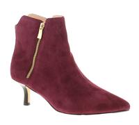 (Red, 7.5 (Adults')) Clarks Womens Ankle Boots Violet55 Zip Burgindy Suede Zip deep red UK Size