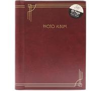 Red, 8” x 6” Size Photo Album Self Adhesive 80 Pages For Memory Record, DIY Memory Storage Book Easy To Fill Photographs Valentine, Birthday, Family, Wedding, Travel and Home