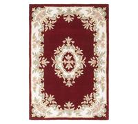 (RED, 80 x 150c m) Traditional Pure Wool Rugs Hall Runner Round Circle Half Moon Mat Small Extra Large Carpet Eco Friendly Handmade