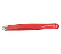 Red 9,5 CM Tweezers From Stainless Steel Oblique - Becker-Manicure ERBE Solingen