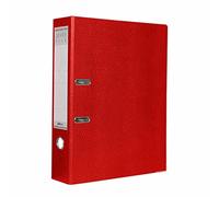 Red A4 Large 75mm 2D Lever Arch Files Foolscap Rado Lock Nickel Plated Clip and Vinyl Coated and Office Document Filing Folders Cobra Pattern File