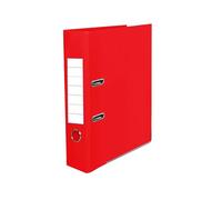 Red A4 Lever Arch File - Heavy-Duty 75mm Spine Ring Binder Folder for Easy Document Organisation | Durable Plastic Cover & Metal-Reinforced Edges | Ideal for Office, School & Home Filing (Pack of 1)
